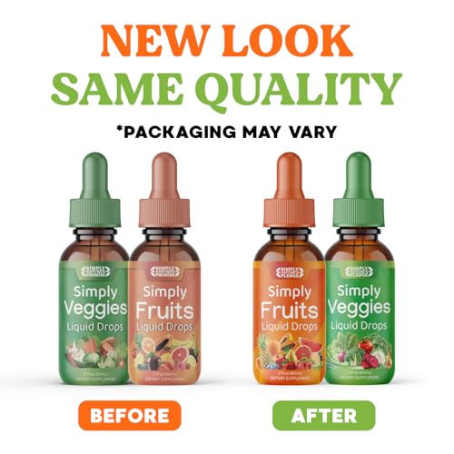 Liquid Fruit and Vegetable Supplements - Whole Food Superfoods - Packed with Vitamins & Minerals - Soy Free - Made in T