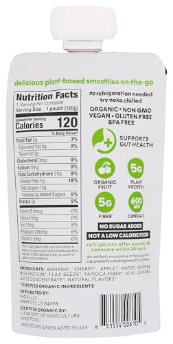 NOKA Organic Cherry Acai Superfood Smoothie for Weight Loss, |22 OZ USDA Organic
| NOKA Organic Cherry Acai Superfood S