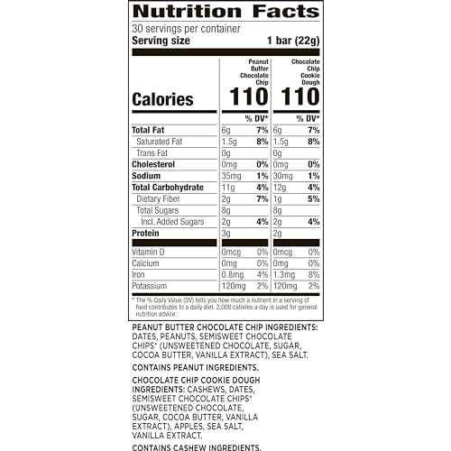 Chocolate Mini Bars Variety Pack LÄRABAR Gluten Free Vegan Organic Bars, 30 ct, Fair Trade Certified