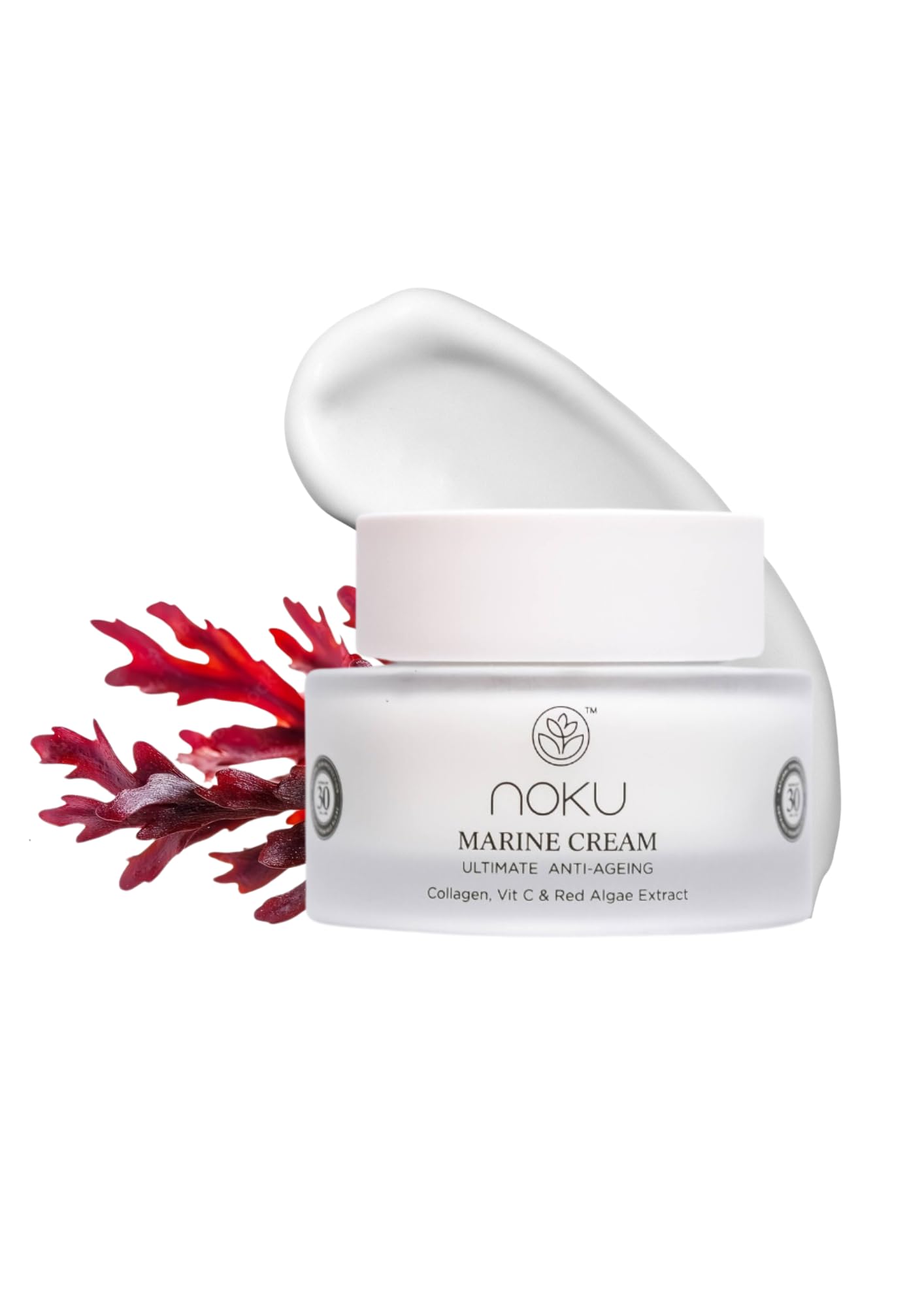Noku Marine Cream - Award Winning Vegan & Cruelty-Free Red Algae Extract Moisturizer for Anti-Aging and Hydration
| Nok