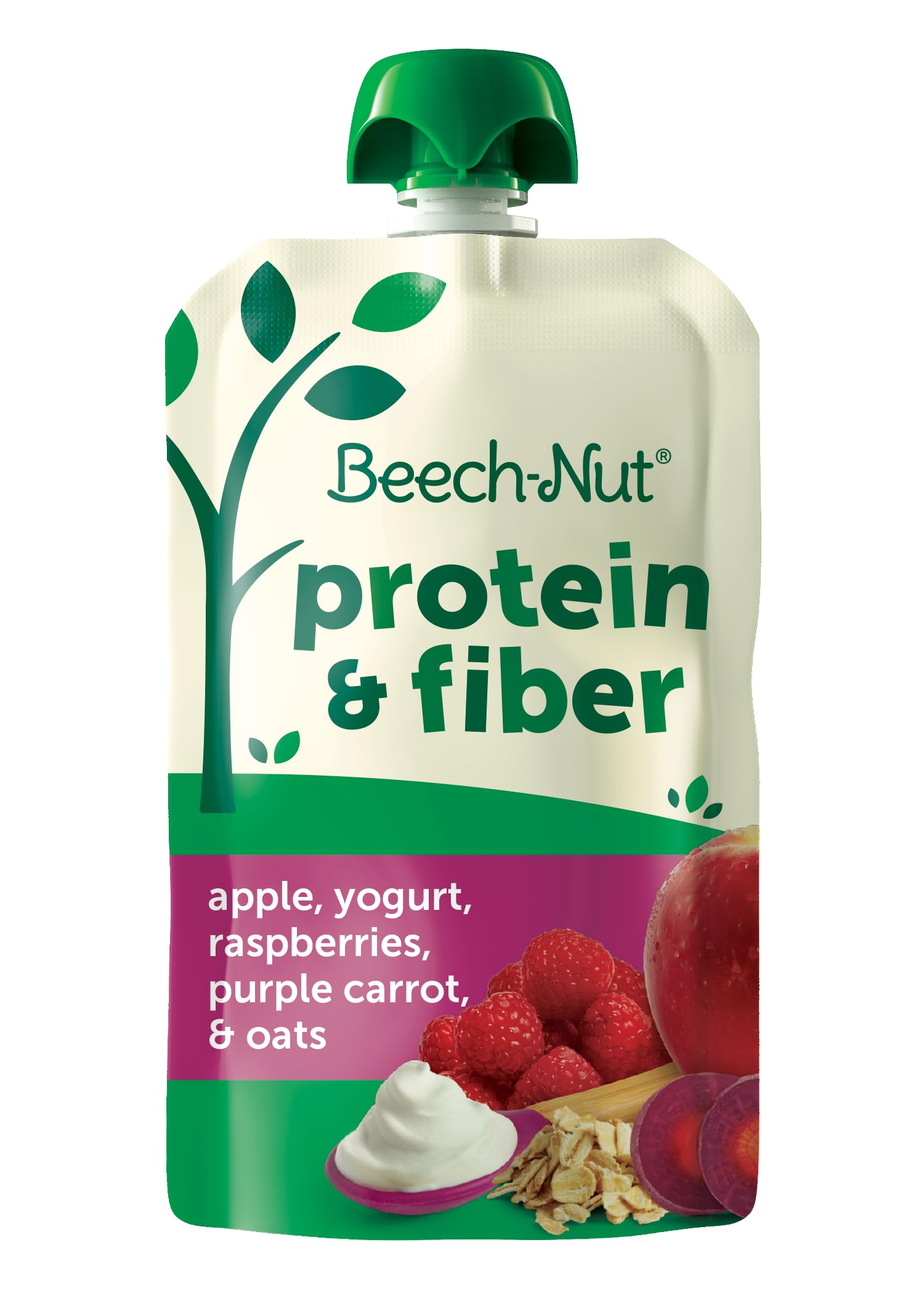 Beech-Nut Apple Yogurt Raspberry Toddler Food Pouches Protein & Fiber, |5 oz (12 Pack)
| Beech-Nut Purple Carrot & Oat